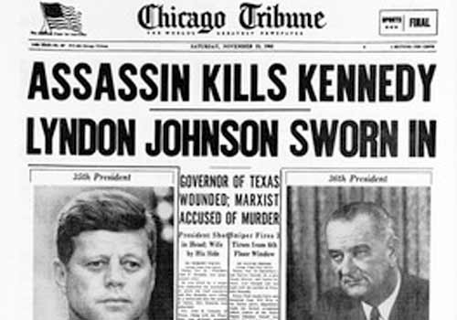 Kennedy Assassination Headline